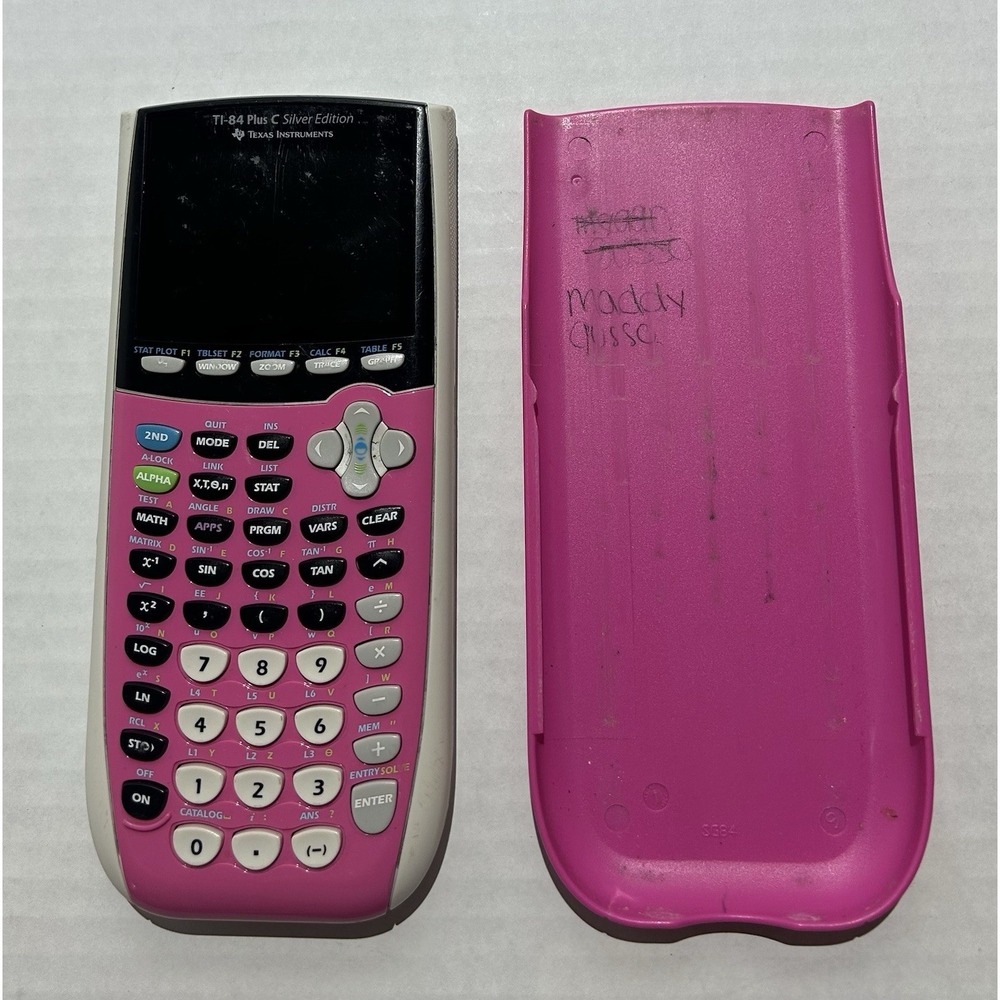 Texas Instruments TI-84 Plus C Silver Edition Graphing Calculator - Pink Tested